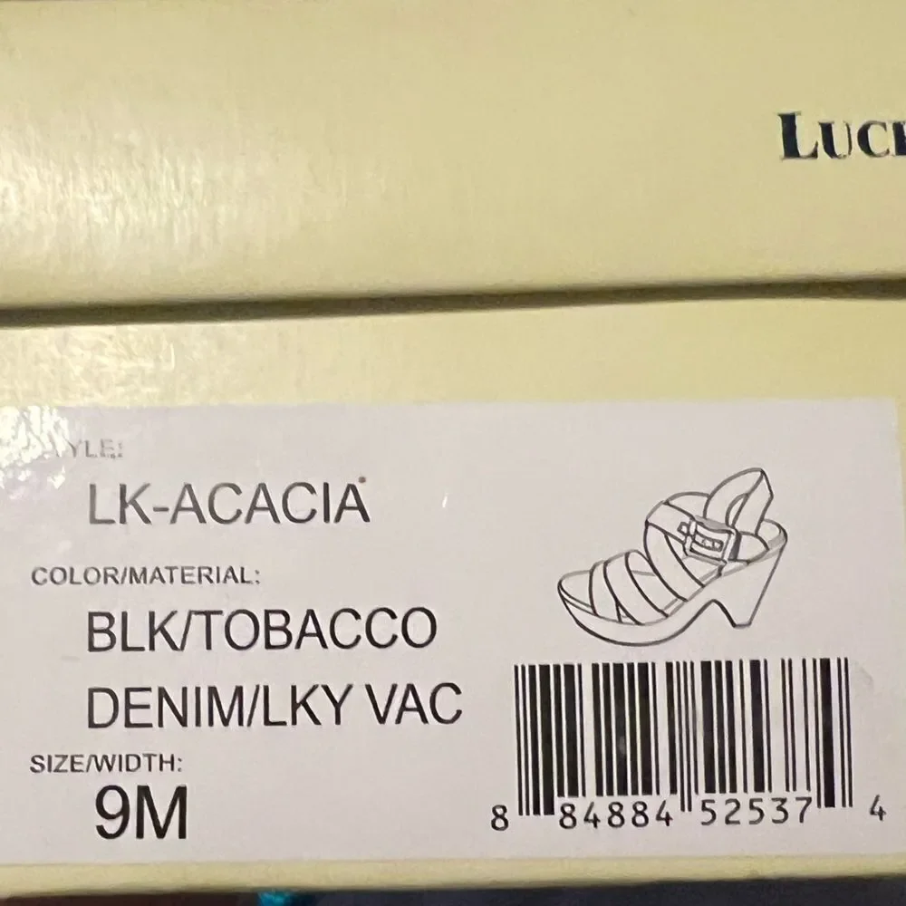 New lucky brand denim platform heels